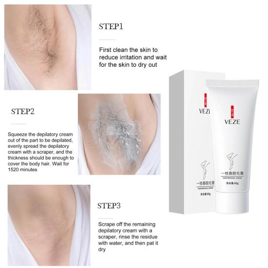 Yousheng 60 г Крем для удаления волос Увлажняющий Нежная кожа Наружное применение Ингибитор роста волос Остановить рост волос Крем для тела для взрослых