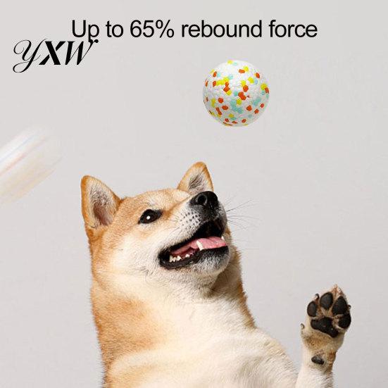Anti-obesity Dog Ball Toy High Elastic Bite Resistant Anxiety Relief with Outdoor Unique 3D Protrusions for Aggressive Chewers Interactive Pet