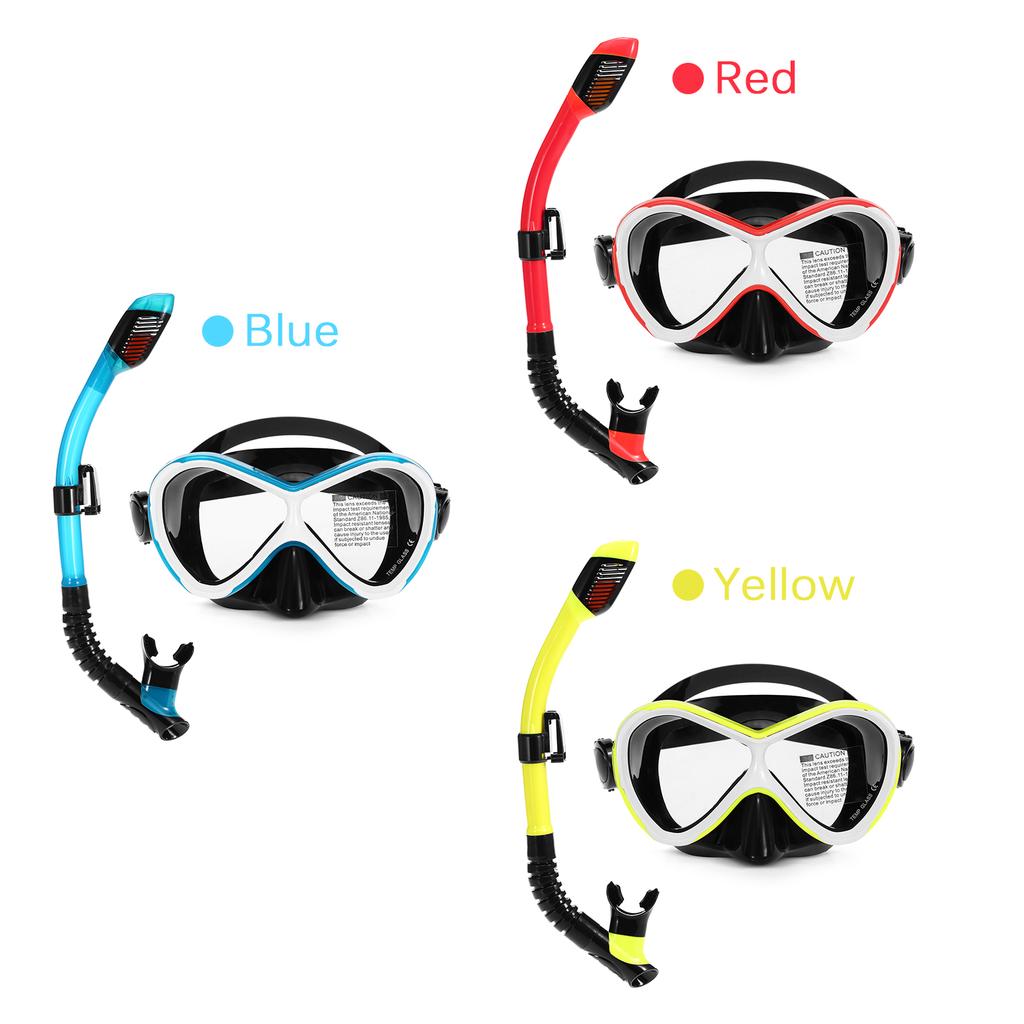 Kids Professional Swimming Goggles with Dry Snorkel Tube Set Anti Fog Goggles for Scuba Snorkel