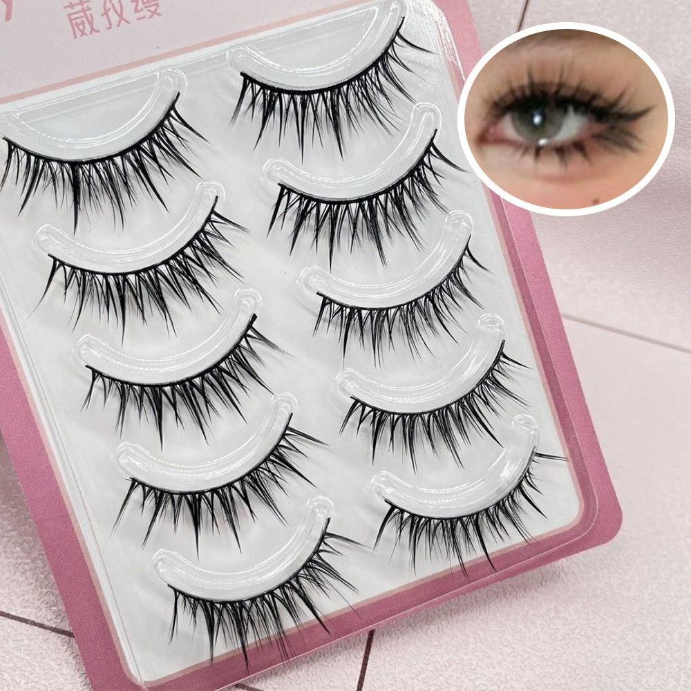 Dramatic Manga Anime Lashes Japanese Cosplay Wet Spiky Lashes Fake Eyelashes Extensions for Women