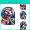 Мультяшная бейсболка Супер Марио, регулируемая солнцезащитная шляпа для детей и взрослых