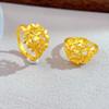 Ancient Peony Rhinestone Rings Gold Plated Gold Jewelry Accessories  Engagement