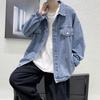 American Denim Jacket Men's Spring and Autumn High Street Trendy Brand Loose Tooling Jacket Hong Kong Style Casual Couple Clothes