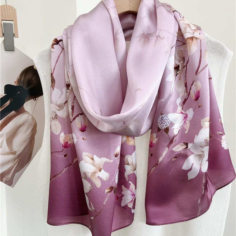 Hangzhou Silk Scarf Women 100% Mulberry Shawl Gift Mom Elderly