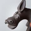 Фиолетовый песок Чайный питомец Ослик Украшение Бытовое украшение для чайной церемонии Ручная работа Счастливый цветок Офисное креативное украшение Поделки