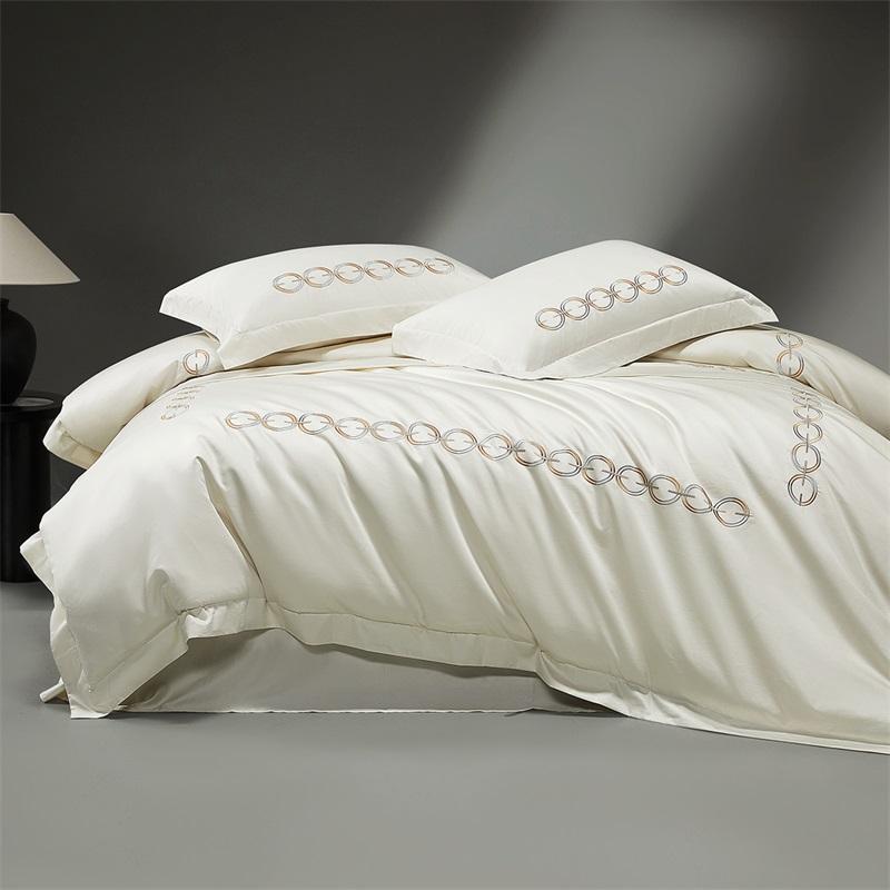 Mercury Home Textile Bed Four Piece Set, made of 140 count long staple cotton and double stranded horse cotton, Class A pure cotton set
