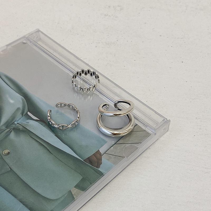 Кольцо Niche Design из стерлингового серебра 925 пробы, женская мода, индивидуальность, холодная и универсальная, высокое чувство, открытое кольцо на указательный палец, прилив