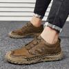 Мужская обувь 2024 года, весна-осень, тренд, универсальная, ретро, нескользящая, мягкая подошва, большой размер 4748, повседневная кожаная обувь