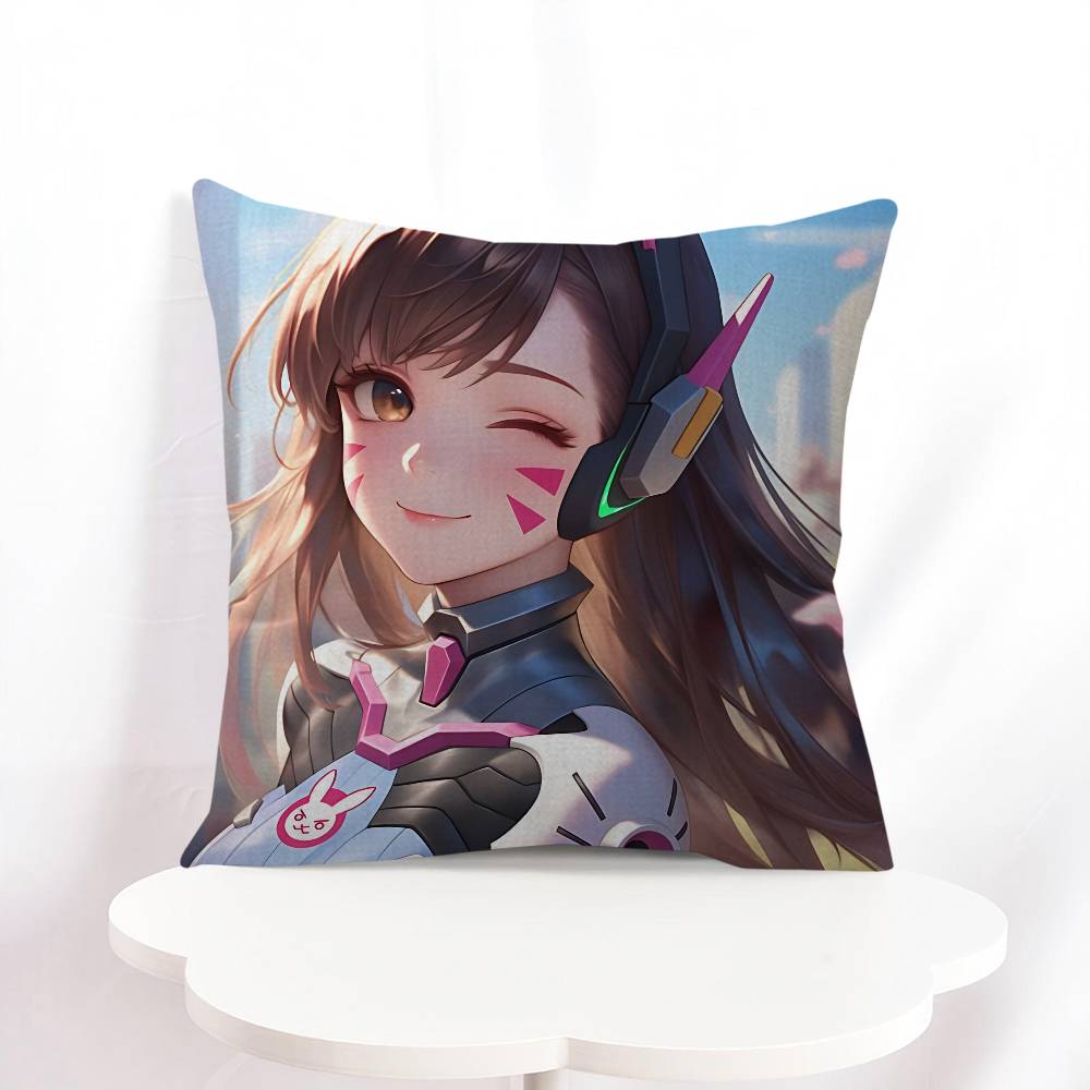 D.Va Мультячная Наволочка Мультяшный Подарок Наволочка Декор Спальни Дома Дивана Кресла Сиденья Наволочка