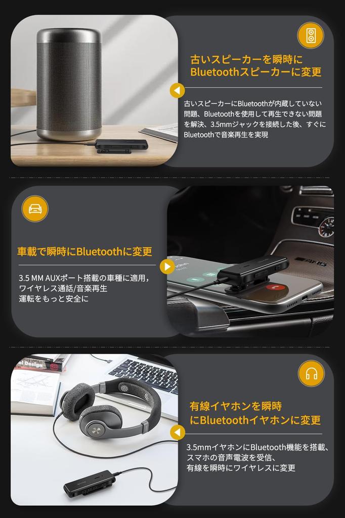 Аудиоприемник Lavodio Bluetooth Wireless Latency Совместимость с aptX LL Оснащен чипом Qualcomm Smart Chip MEMS Высокочувствительный микрофон Совместимость