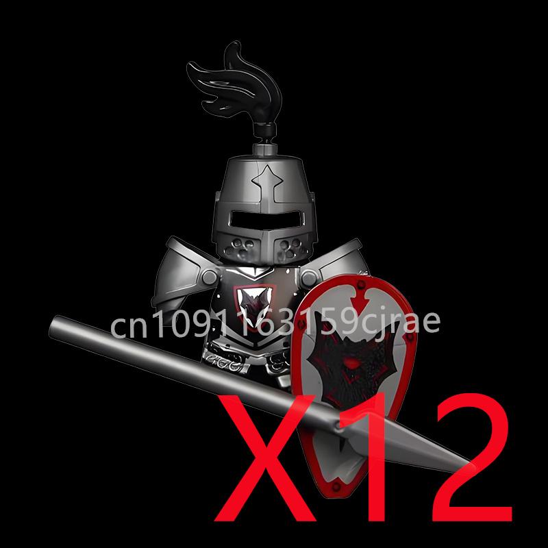 Совместимые MOC Средневековые Строительные Блоки Персонажи Солдаты Рыцари Драконов Черный Лев Орел Игрушка Подарок Кирпичики Фермер Солдат X048