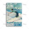 Металлическая табличка ArtisianSkiing Artisian Skiing - Спортивная жестяная табличка для сноуборда/санок, Декор стены гаража/бара