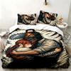 Chainsaw Man 3pc set Perfect for bedroom use Comfortable bedding set includes a duvet cover and two pillowcases Ideal birthday or Christmas gift