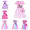 Kpop Demon Hunters Pattern Girl Dress With Cotton Fabric And Pleated Skirt For Kids Girls