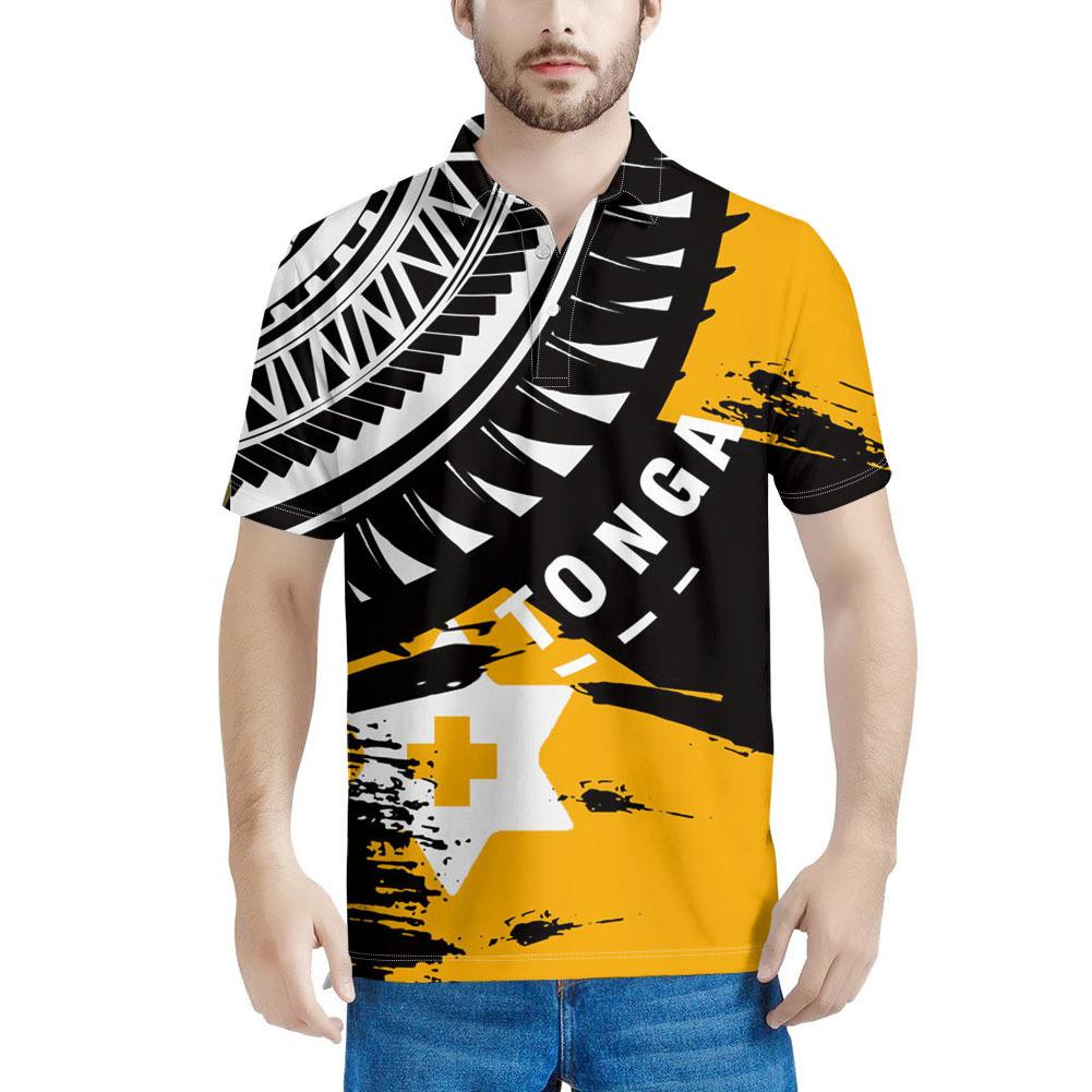 Turn-down collar short-sleeve polo shirt, summer short-sleeve polo