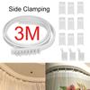 Side Clamping Curtain Track Rail Flexible Ceiling Mounted For Straight Windows Balcony Plastic Bendable Accessories
