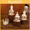 European-style Resin Skeleton Figurine Halloween Decor Meditation Skeleton Gift