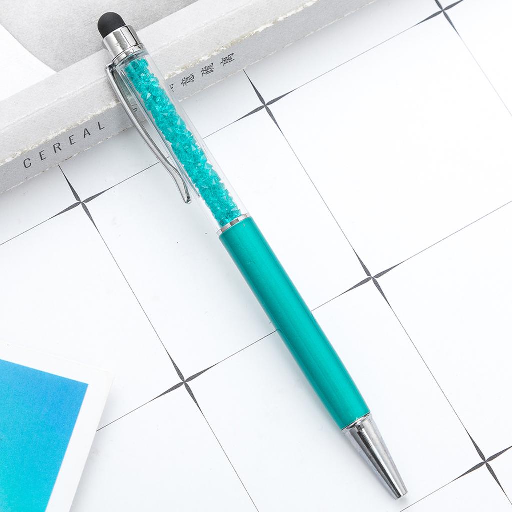 1 шт., хрустальная шариковая ручка, стилус, сенсорная ручка, канцелярские принадлежности для письма, офисные школьные принадлежности, вращающиеся металлические ручки для медсестер