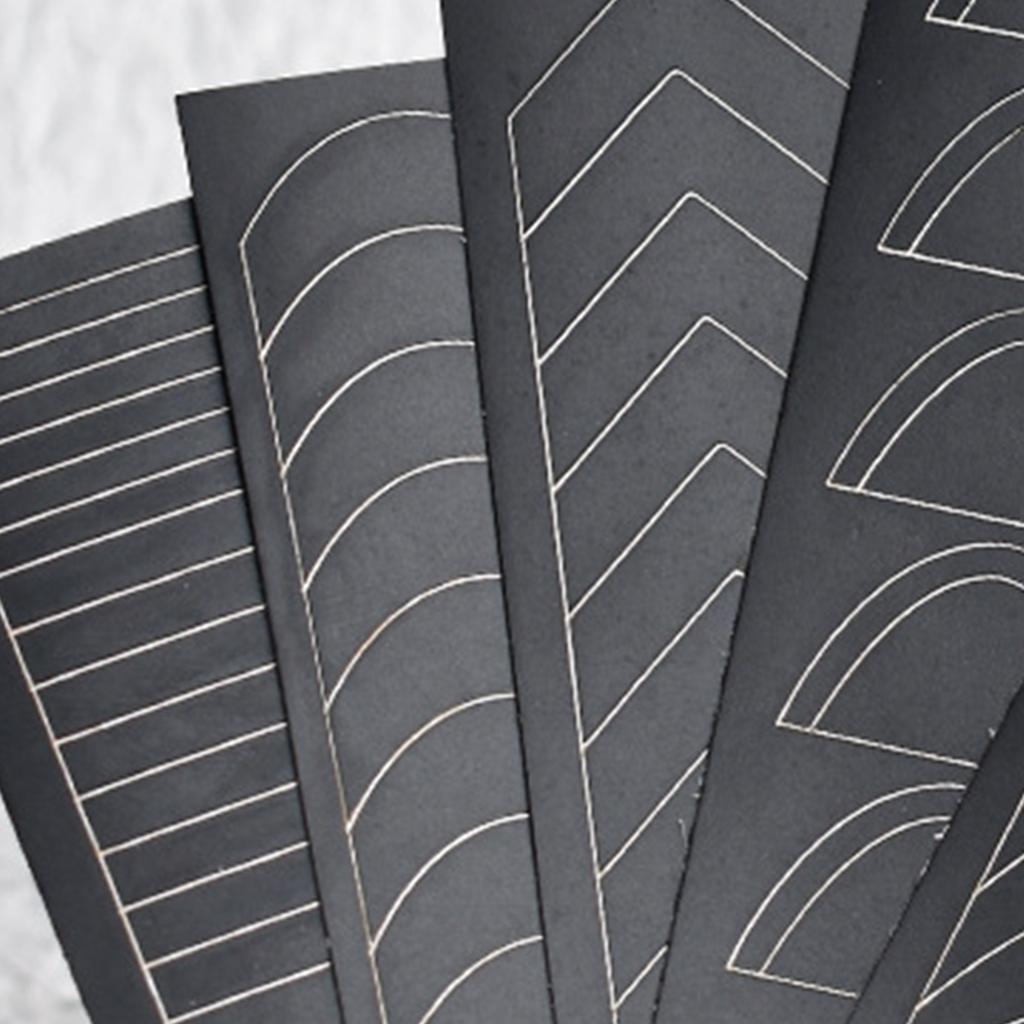 French Manicure Nail Art Stickers Self-Adhesive Nail Tips Guides for DIY Decoration French Tip Nail Guides Stencil Tool