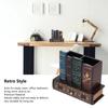Dark Brown Desktop Stationery Organizer 5.91 X 5.31 X 2.56in Pen Storage Cup  Bedroom