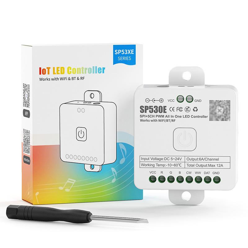 SP Контроллер RGBIC Светодиодная лента с Bluetooth, Wi-Fi и музыкальным приложением (Модели 105/06/07/08/110E)