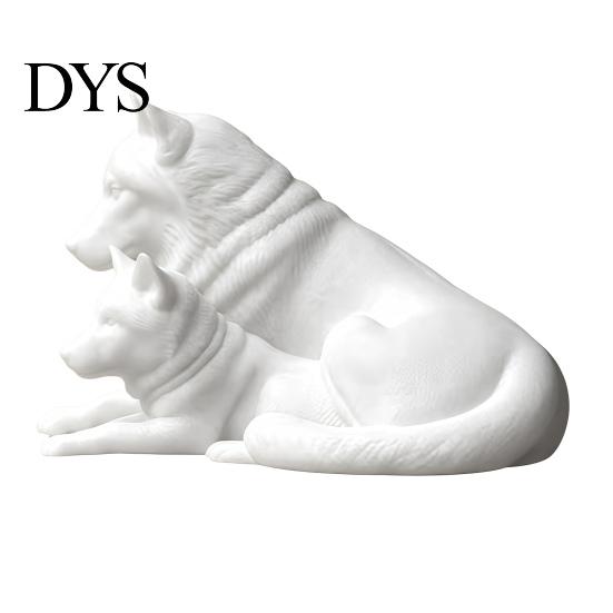 Современные Минималистичные Фигурки Животных 3D Печатная Фигурка Волка, Статуэтка Родителей и Ребенка, Символические Украшения для Офиса, Скульптура Гостиной, Спальни