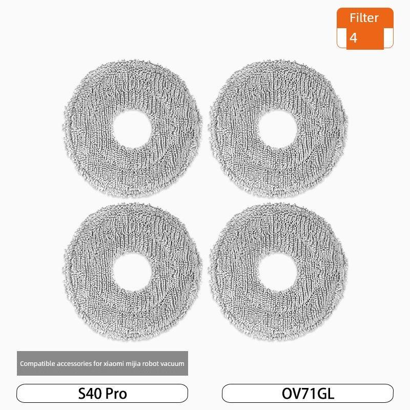 Compatible with Xiaomi S40 Pro Robot Vacuum Cleaner Ov71Gl Accessories: Side Brush, Filter, Mop, Cleaning Fluid, Consumables