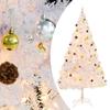 Day and Night - Day and Night Pre-lit Christmas Tree with Lights and Balls White 210 Cm