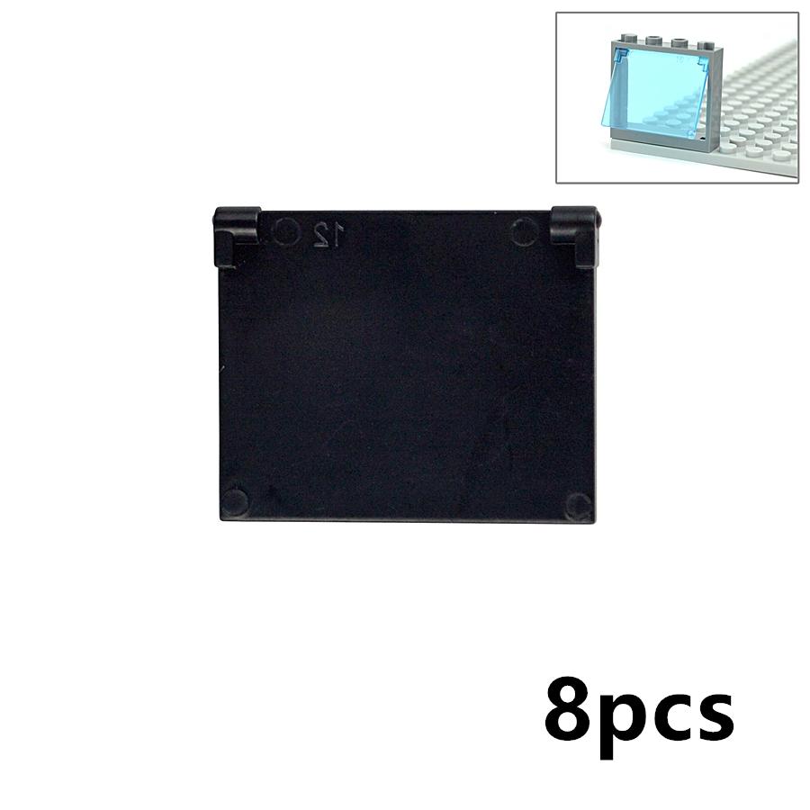 City Window Building Up Cubes Custom Build House Door Frame Glass Bricks Parts Fits 60594 60616 60621 60596 MOC Educational Tool Parts Fo