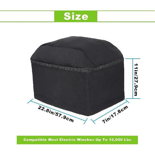 Winch Cover,Heavy Duty UV-Resistant Waterproof Winch Protective Cover With Drawstring,Indoor/Outdoor Winch Accessories,Weather Resistant Dust Cover