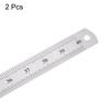 HARFINGTON 2-Piece Stainless Steel Ruler, 100cm/40" Long x 1/25" Thick x 1-1/7" Wide, Metric Straight Edge Measuring Tool for Woodworking, Painting, a