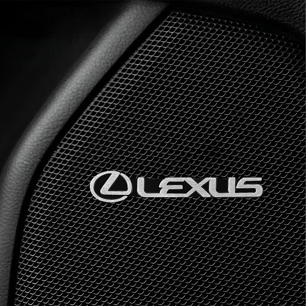 crwxnp1 2/4Pcs Car Audio Sound Speakers Stickers Decals Interior Accessories For Lexus LS LC IS350 ES300h ES300 IS250 IS220d GS350 NX300