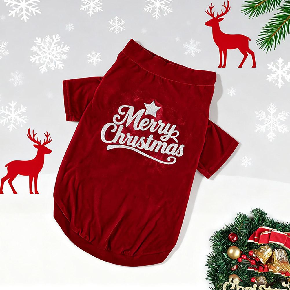 Soft Velvet Pet Sweater Pullover for Medium Large Dogs Samoyed Husky Autumn Winter Warm Clothing Christmas Mascotas Outfits