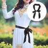 Hemoton Silk Ribbon Sash Belt for Women Black Fabric Tie Belt Dress Waistband Bridal Robe Replacement Accessory for Special Occasion