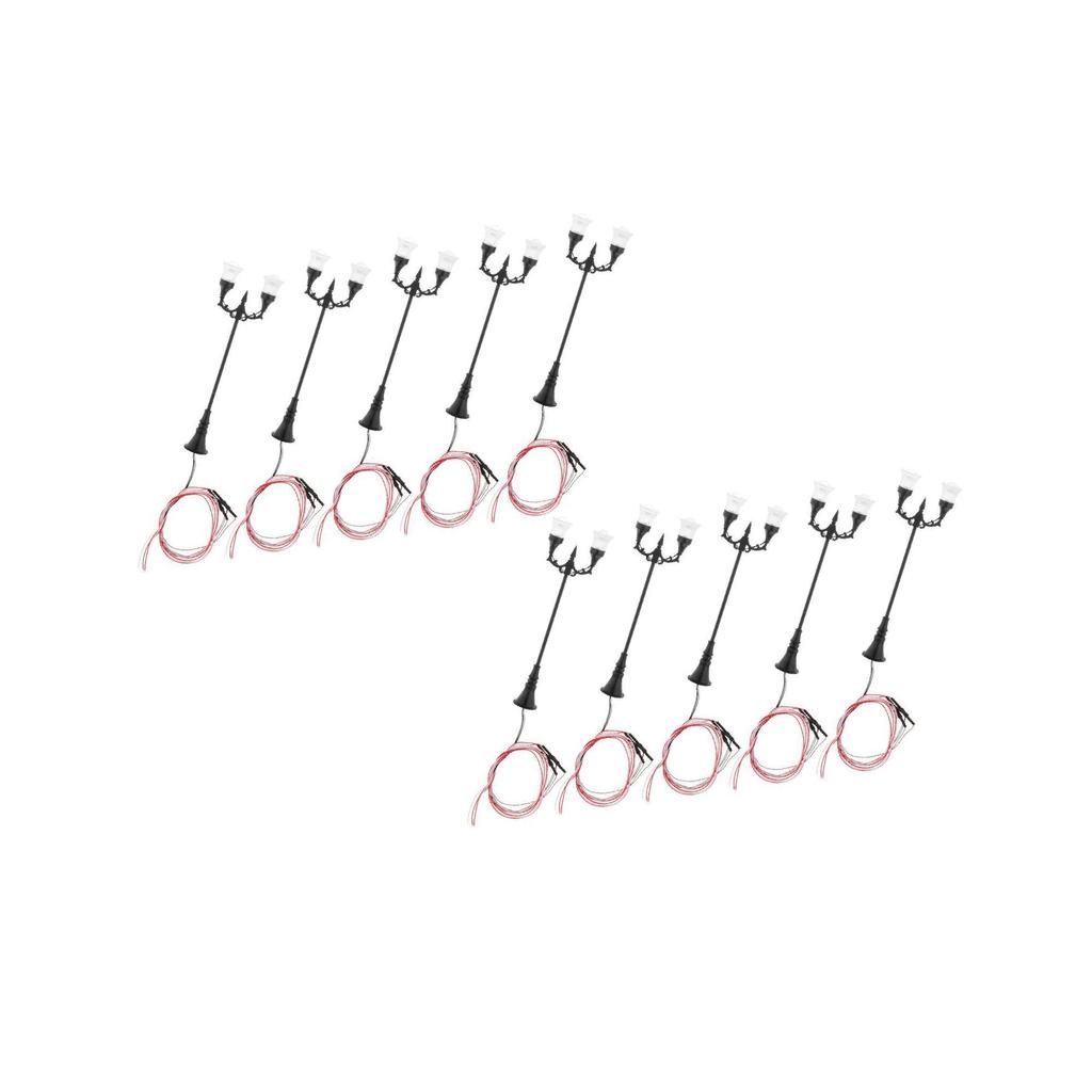 10 шт. светодиодных уличных фонарей для железной дороги, калибр 1100 HO, яркие и энергоэффективные