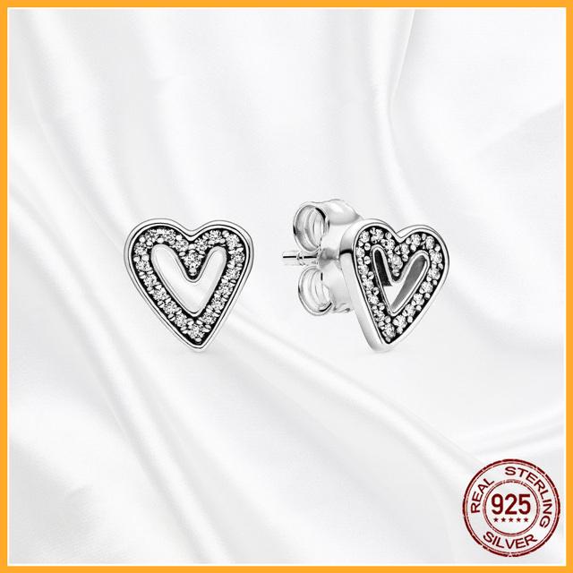 Аутентичные серьги-гвоздики из стерлингового серебра 925 пробы Plata De Ley, модные серьги-гвоздики для женщин, оригинальные сверкающие Pav Day, специальный подарок