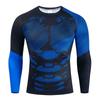 Мужская спортивная компрессионная футболка с длинным рукавом - Эластичная, Дышащая, для баскетбола, бега, фитнеса.