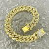 25Cm Bling Necklace Gold-Plated Cuban Chain Pet Collar For Cat Dog