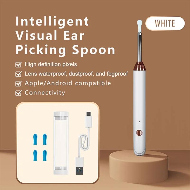 Tinsol Smart Visual Ear Cleaner 1296P Ушные палочки Отоскоп USB C Зарядка Эндоскоп Инструмент для удаления ушной серы Камера для чистки ушей Здравоохранение