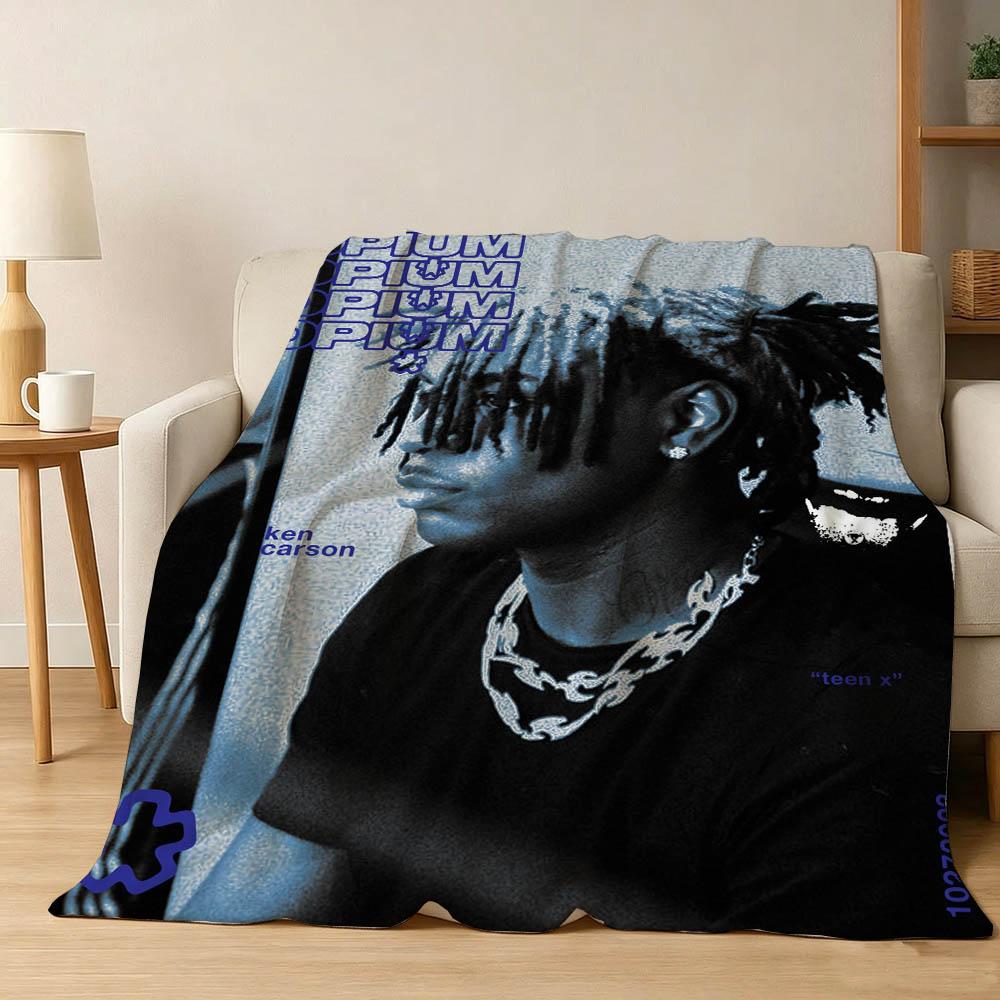 3D K-Ken Snger C-Carson Cover Xperiment Flannel Blanket Soft Throw Blanket Art For Home Decor Bedroom Bed Sofa Picnic Fans Gifts
