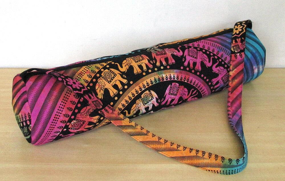 Indian yoga mat bag, handmade sport gym bag, carrier bag, pilates bag, fitness bag, excercise bag