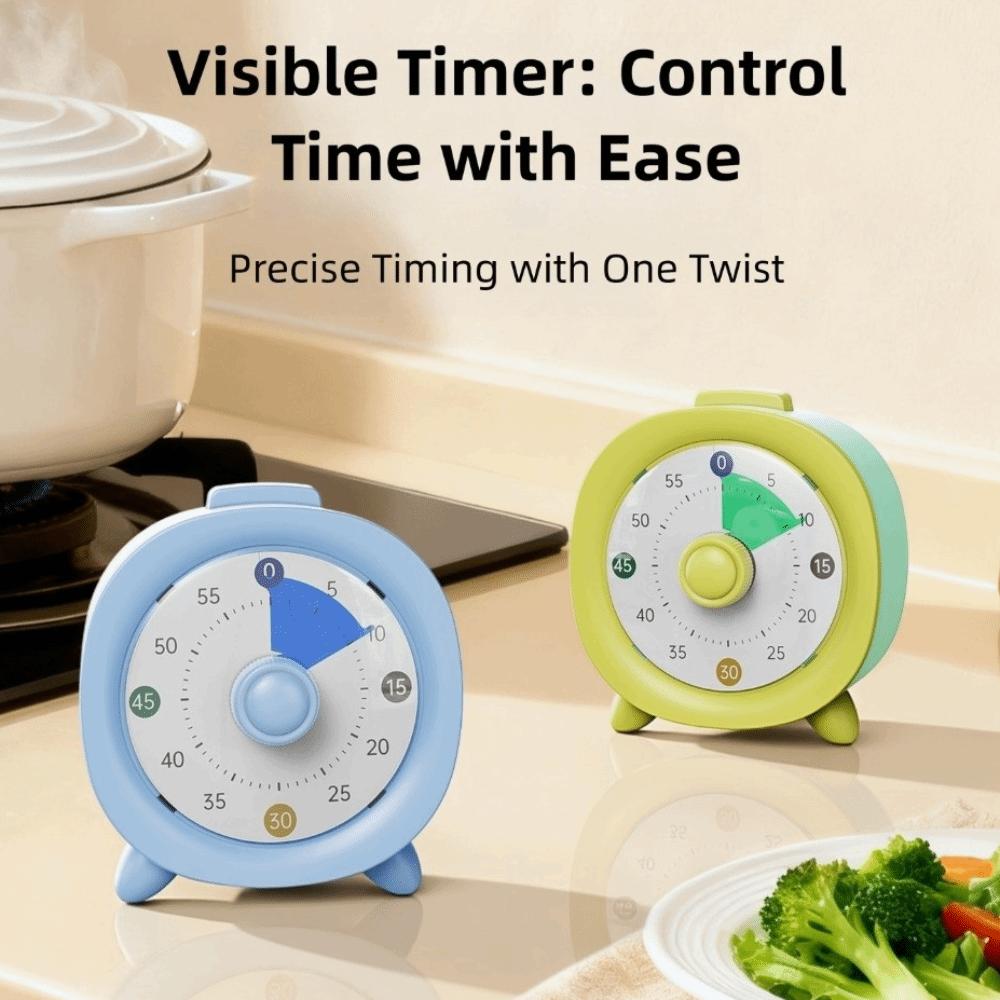 Round/Square Countdown Alarm Clock 60 Minutes Kitchen Timer Visual Timer  Kids Children Reminder