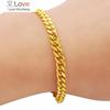 24K Gold Bracelet 4MM Cuban Gold Plated Fashion Bracelet for Women & Men's Jewelry Gifts