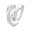 New Style Minimalist Open Design Couple Hug Ring