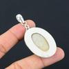 Sisters Day Deal Oval Fossil Coral Gemstone Handcrafted Wife Pendant 925 Silver