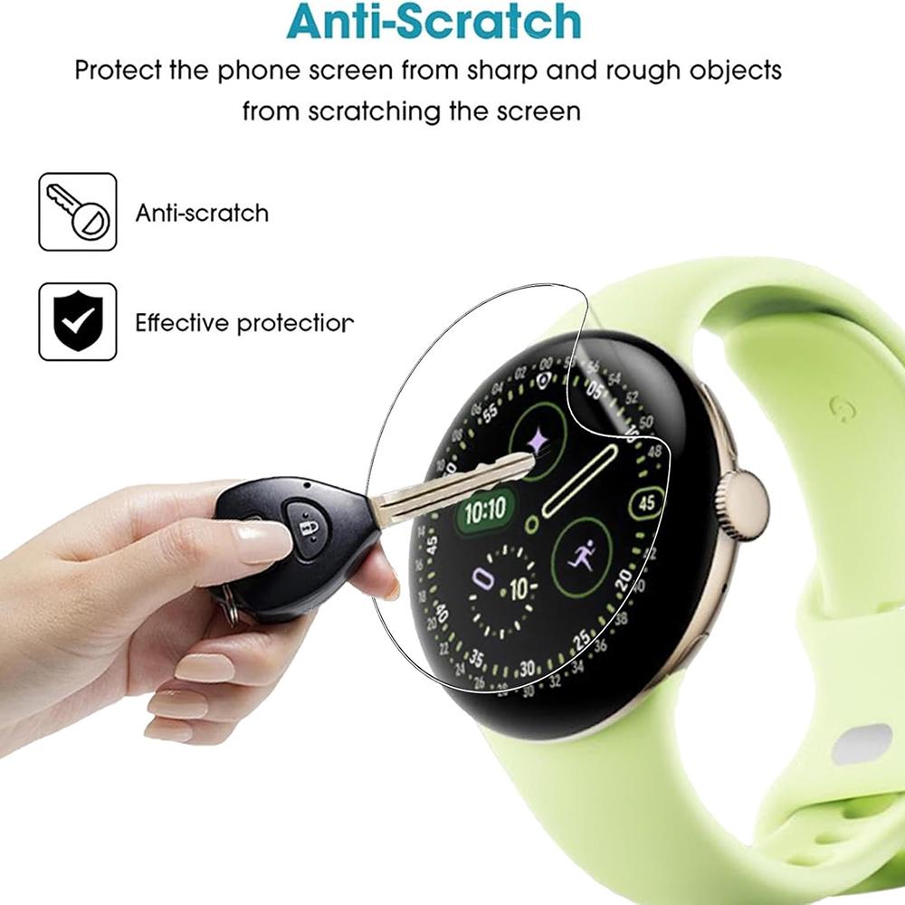 3Pcs For Google Pixel Watch 4 41mm TPU Watch Screen Protector Anti Scratch HD Clear Hydrogel Film