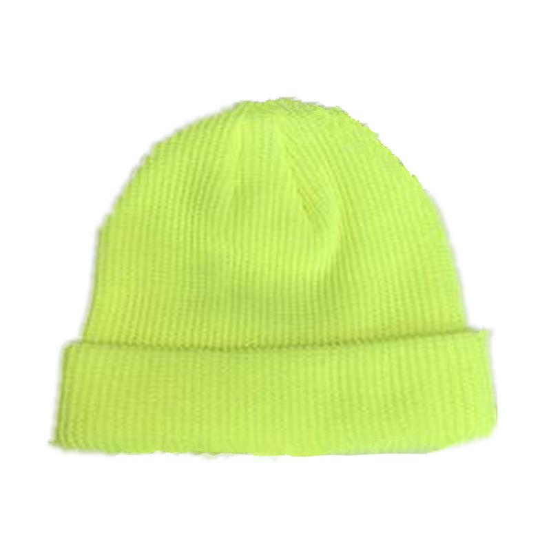 Унисекс, осенне-зимняя ребристая вязаная шапка, мягкая короткая шапка с манжетами для мужчин и женщин, темно-синяя шапка-бини