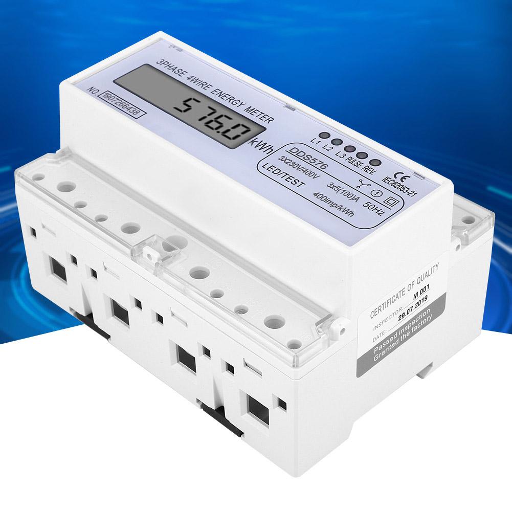 DDS576 счетчик ватт-часов с ЖК-дисплеем, 3 фазы, 4 провода, 7P, 380 В, счетчик электроэнергии, меньше, чем br больше, чем
