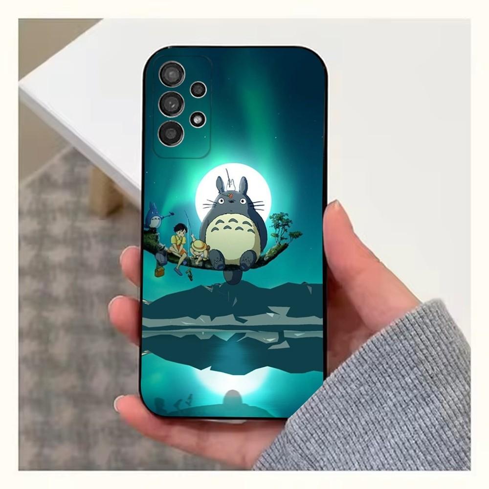 Мультяшный чехол для телефона Т-Тоторо-ЕС для Samsung S25, S24, S23, S22, S20, S21, S10, Ultra, Plus, Lite, FE, Мягкий силиконовый черный чехол