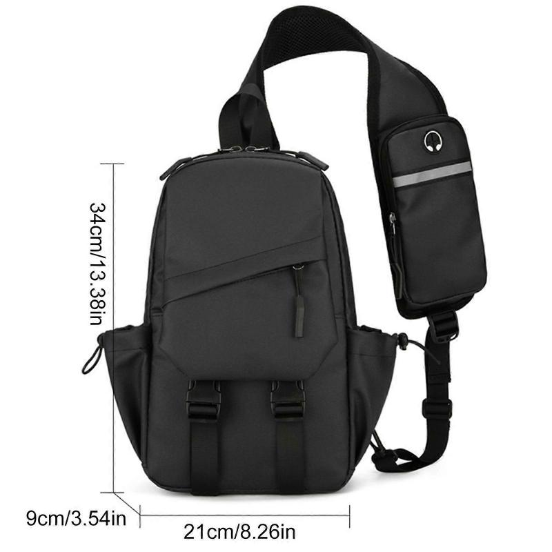 Man Slings Backpack Practical Crossbody Bag Chest Bag Sports Bag Casual Daypacks Shoulder Bag for Daily Travel Gray less